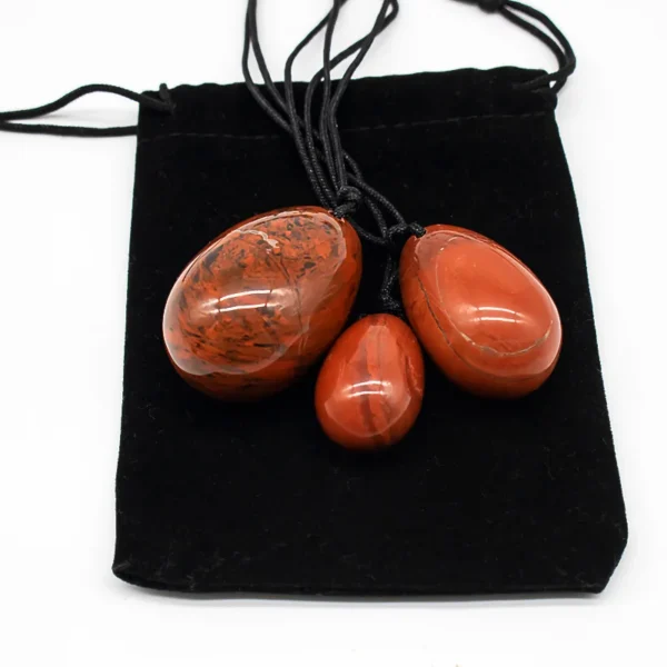 3PC Jade Stone Yoni Egg Set Natural Rose Quartz Vaginal Massage Eggs Ball Repair Vaginal Tightening Kegel Muscle Exercise Care - Image 13