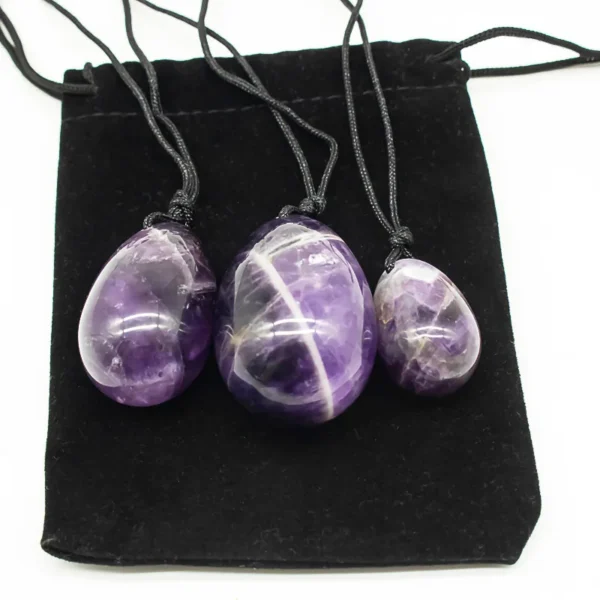 3PC Jade Stone Yoni Egg Set Natural Rose Quartz Vaginal Massage Eggs Ball Repair Vaginal Tightening Kegel Muscle Exercise Care - Image 31