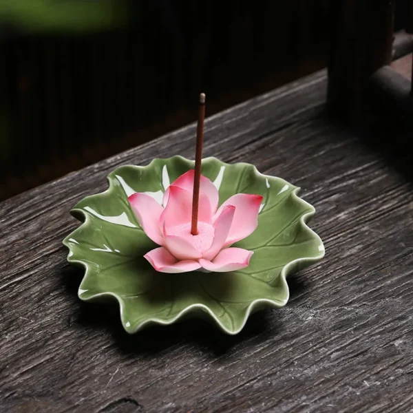 New Lotus Leaf Lotus Incense Holder Handmade Zen Incense Burner Ornament