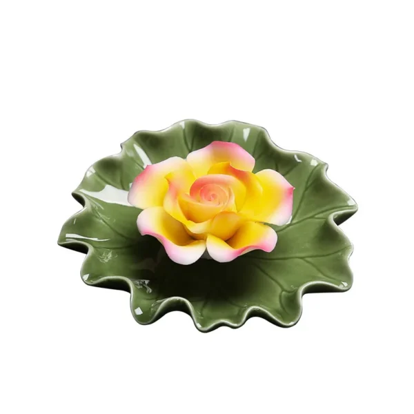 New Lotus Leaf Lotus Incense Holder Handmade Zen Incense Burner Ornament - Image 5