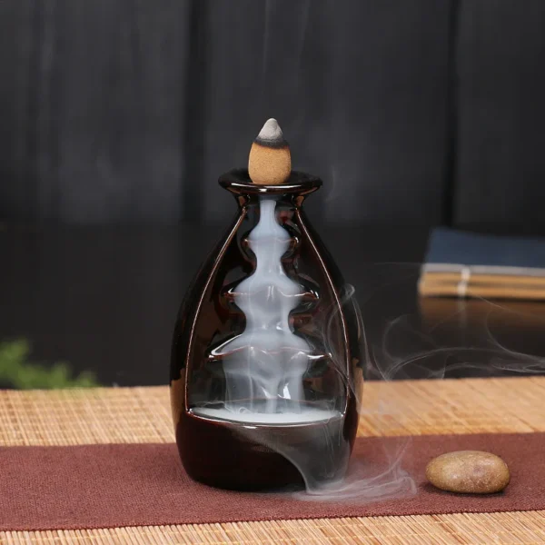 Creative Home Decor Backflow Stick Incense Burner Ceramic Censer Home Decoration Use In Home Teahouse Zen Yoga Decor -No Incense - Image 12