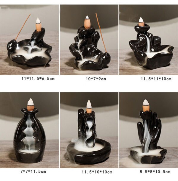 Creative Home Decor Backflow Stick Incense Burner Ceramic Censer Home Decoration Use In Home Teahouse Zen Yoga Decor -No Incense - Image 24