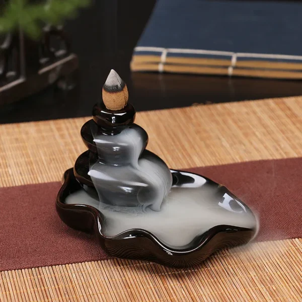 Creative Home Decor Backflow Stick Incense Burner Ceramic Censer Home Decoration Use In Home Teahouse Zen Yoga Decor -No Incense - Image 13