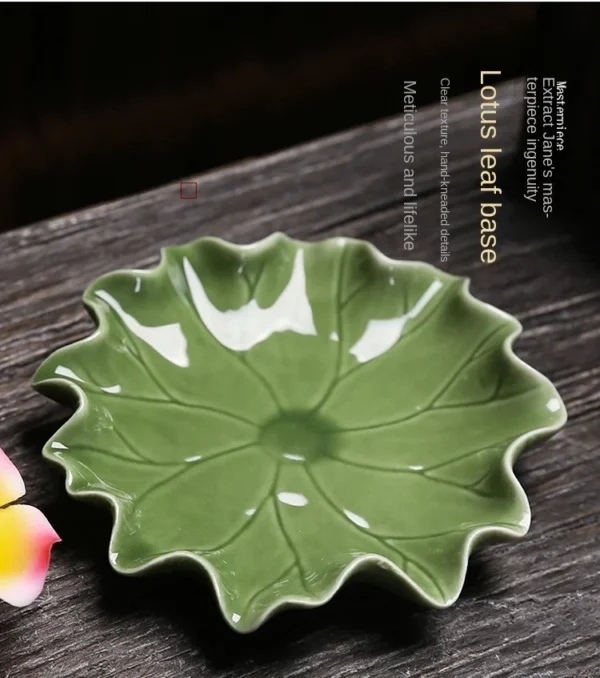 New Lotus Leaf Lotus Incense Holder Handmade Zen Incense Burner Ornament - Image 14