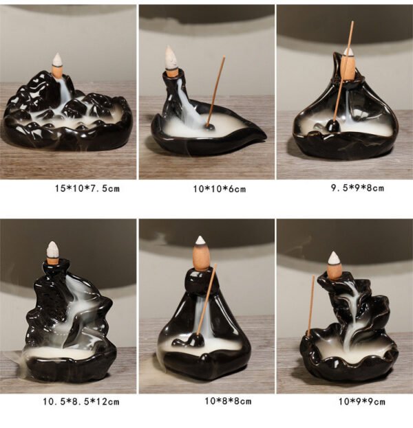 Creative Home Decor Backflow Stick Incense Burner Ceramic Censer Home Decoration Use In Home Teahouse Zen Yoga Decor -No Incense - Image 26